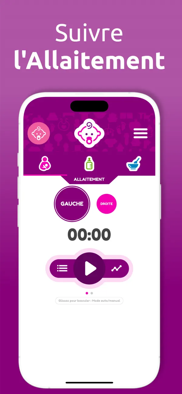 Screenshot #1 pour Suivi Allaitement Bébé