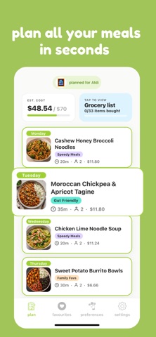 mise - meal planner App Store preview screenshot 1