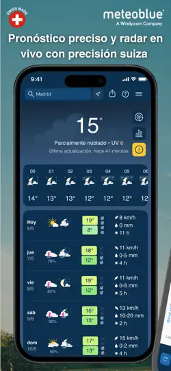 Captura de pantalla de Meteoblue Tiempo Y Mapas en iPhone 1