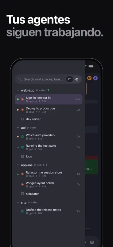 Moshi: herdr/tmux en SSH/MOSH screenshot 4 of 7