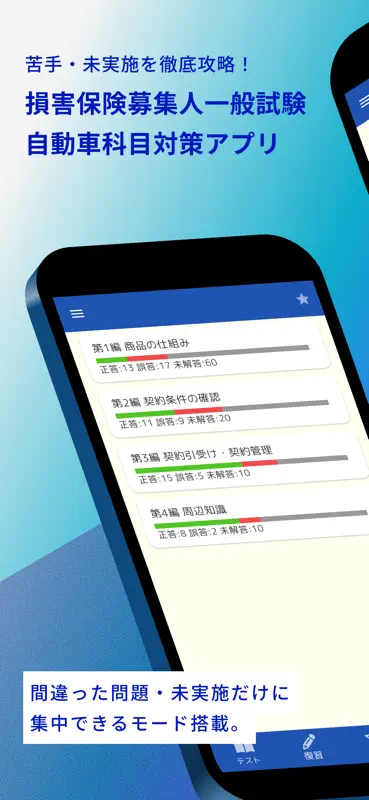 損害保険募集人一般試験 自動車保険科目 問題集 screenshot 1 of 5
