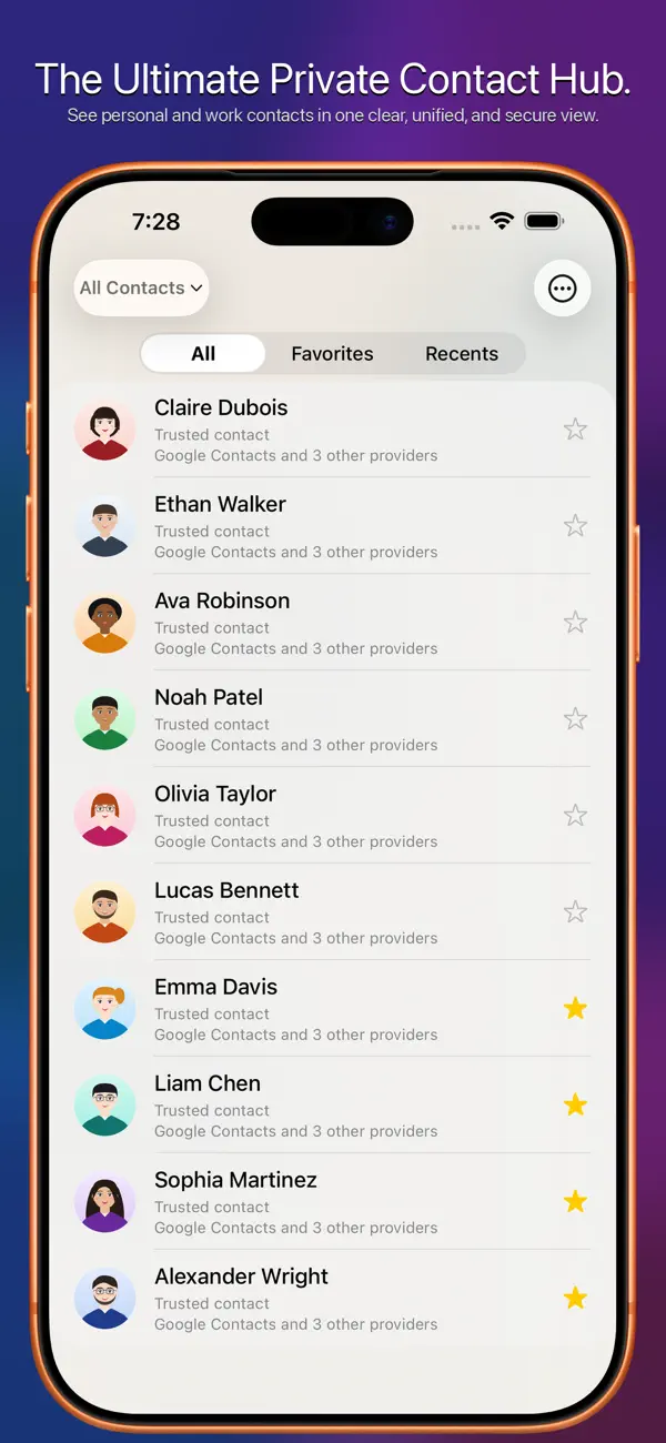 Screenshot #1 pour Cloud Contacts: All-in-One