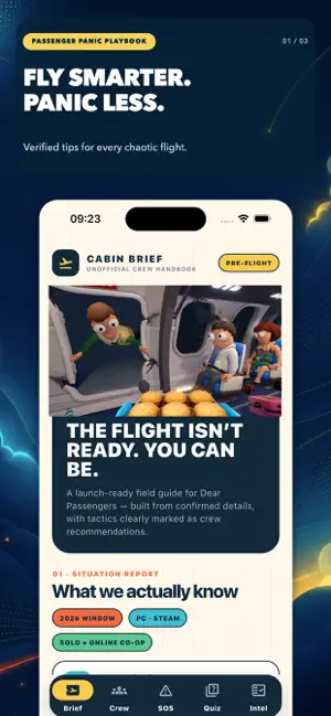 Dear Passengers Panic Playbook iPhone screenshot 1