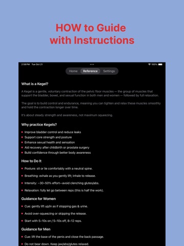 Kegel & Pelvic Floor Timer App iPad screenshot