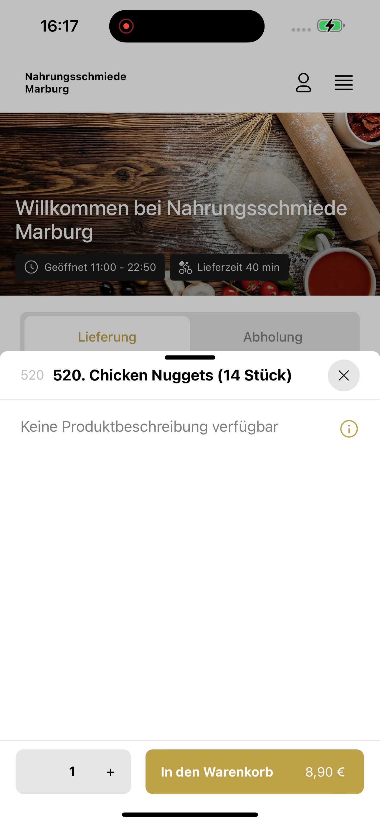 Nahrungsschmiede Marburg screenshot 7