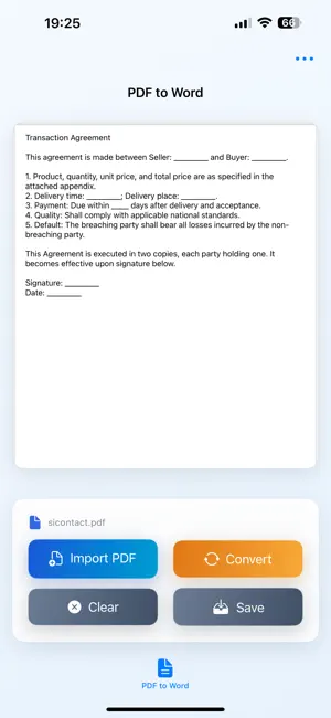 Convert PDF to Word Easy screenshot 2