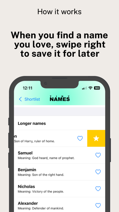 Tiny Names: Find a baby name Screenshot