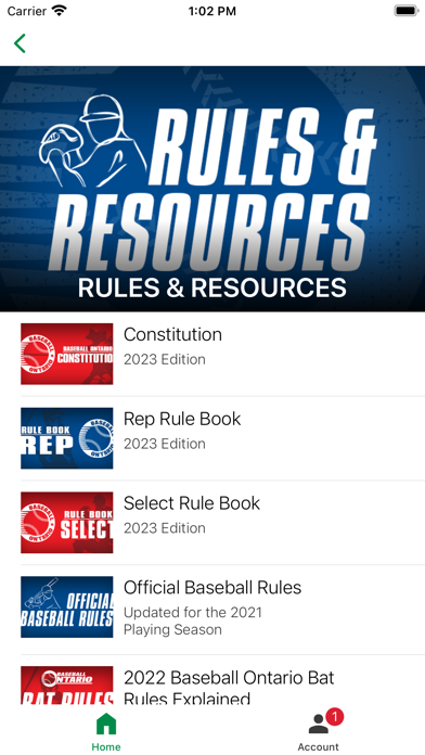 Baseball Ontario ONDeck Screenshot