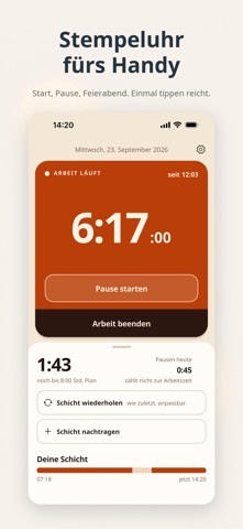 Meine Stunden: Zeiterfassung — Screenshot 2