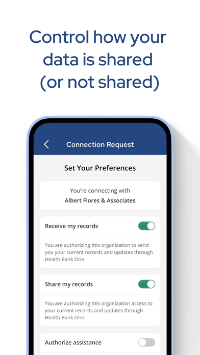Health Bank One iPhone screenshot 8 - Medical app