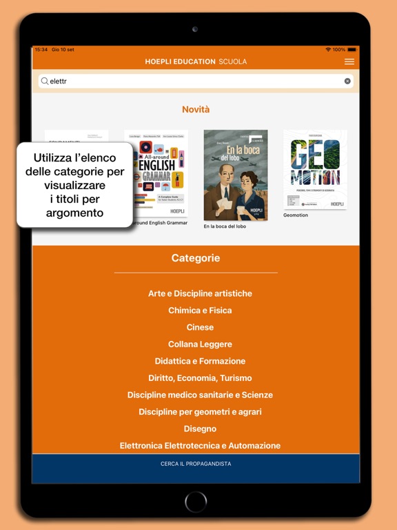 Catalogo Hoepli Scuola iPad screenshot