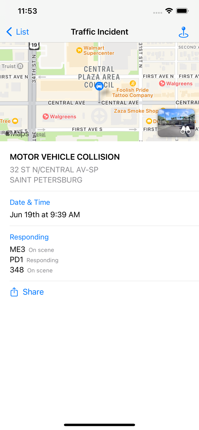 Pinellas County Incidents