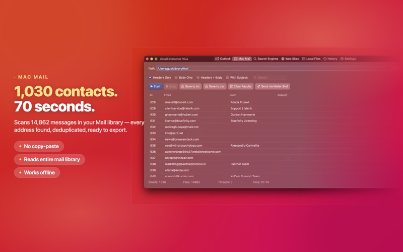Screenshot #3 pour Email Extractor Vius