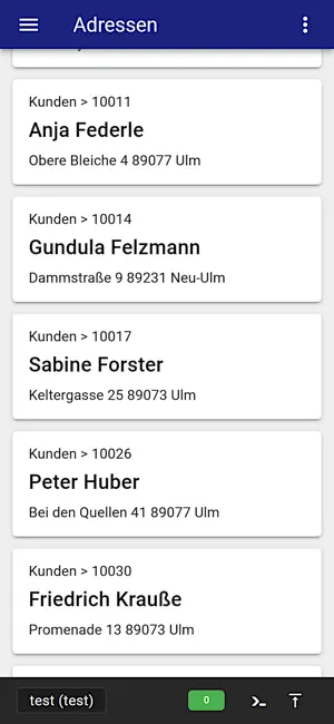 Ratio Adressen screenshot 1