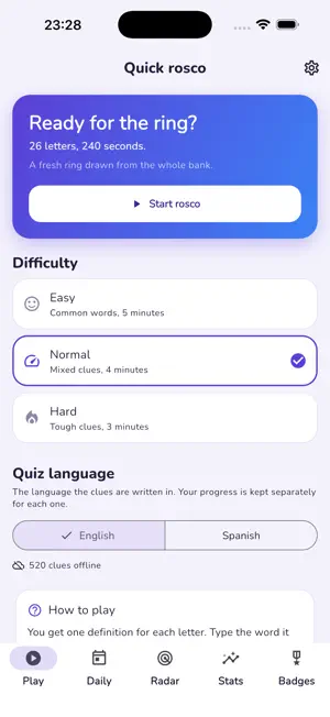 Letrosco: Alphabet Word Quiz screenshot 1