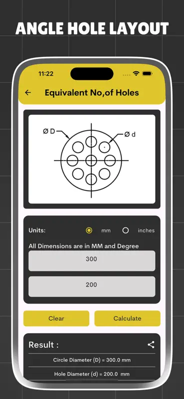 Flange Hole Marker Calculator screenshot 4 of 5
