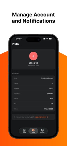 OTPIQ screenshot