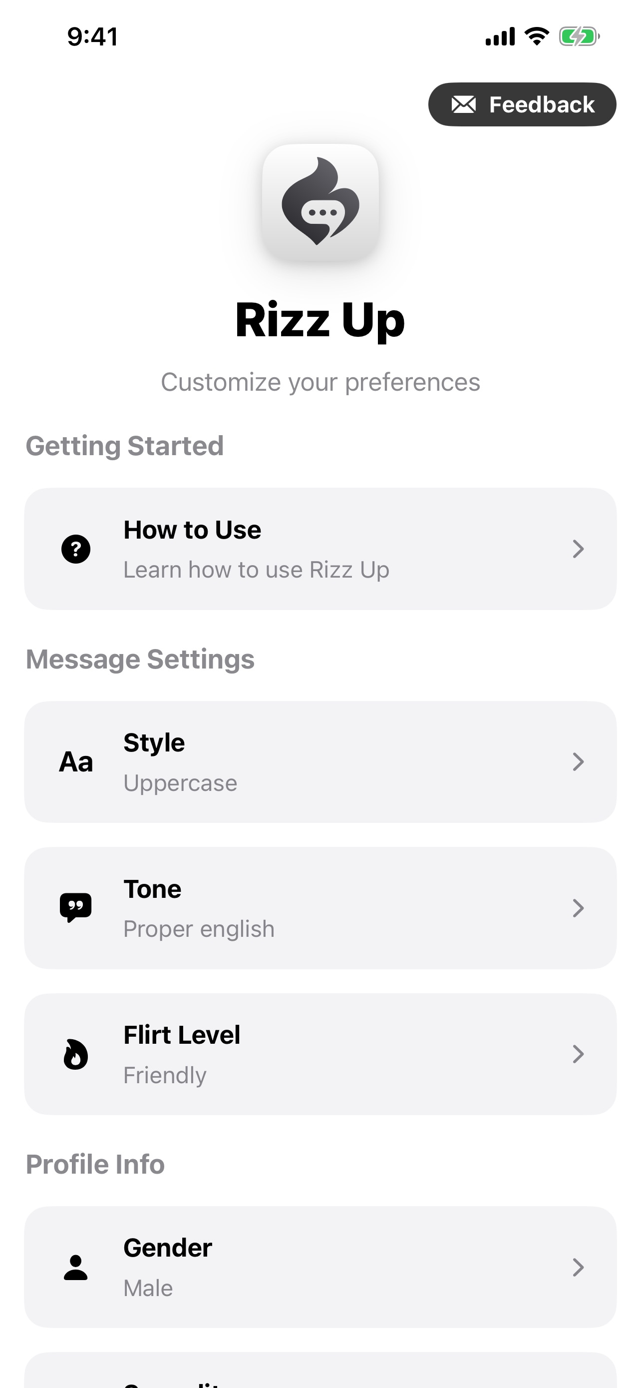 Screenshot 2 of Rizz Up: AI Dating Keyboard