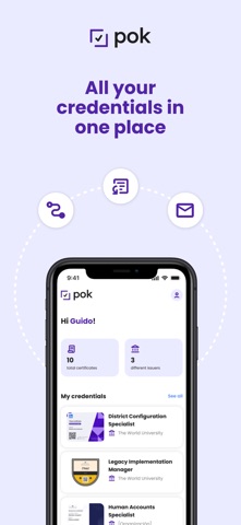 Proof of knowledge (POK) screenshot