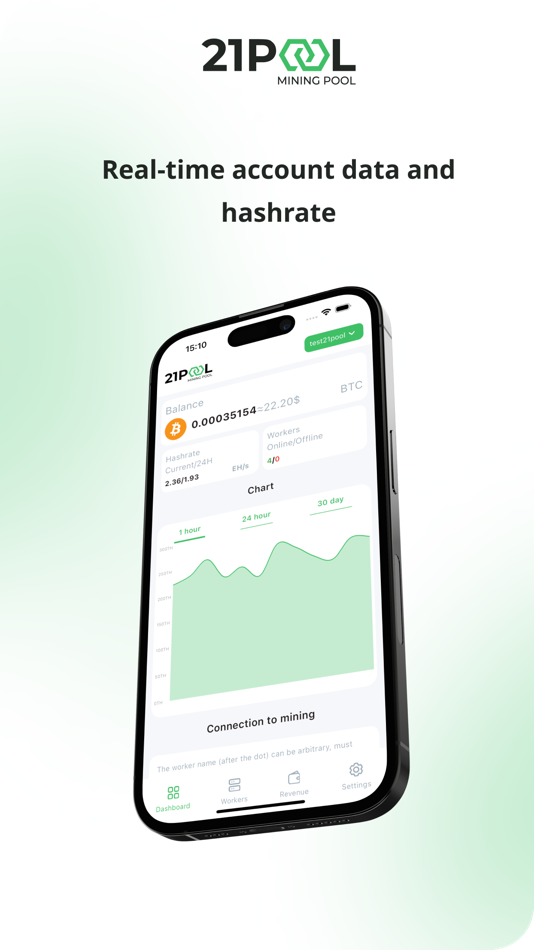 #1. 21Pool – crypto mining pool (iOS) 由: Inter Select Service FZE LLC