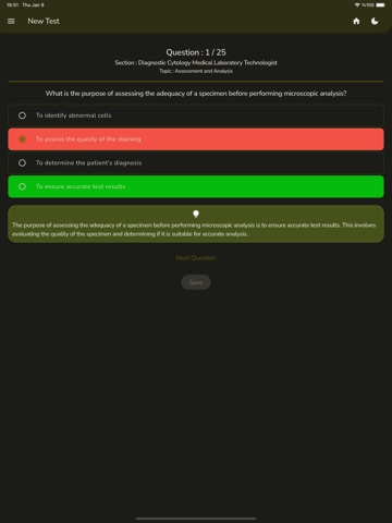 Medical Lab Professional Test iPad screenshot
