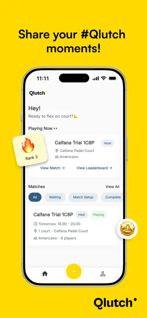Qlutch - Padel Scoring iPhone screenshot 1