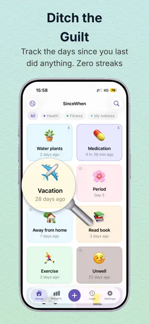 SinceWhen - Anti Habit Tracker screenshot 2