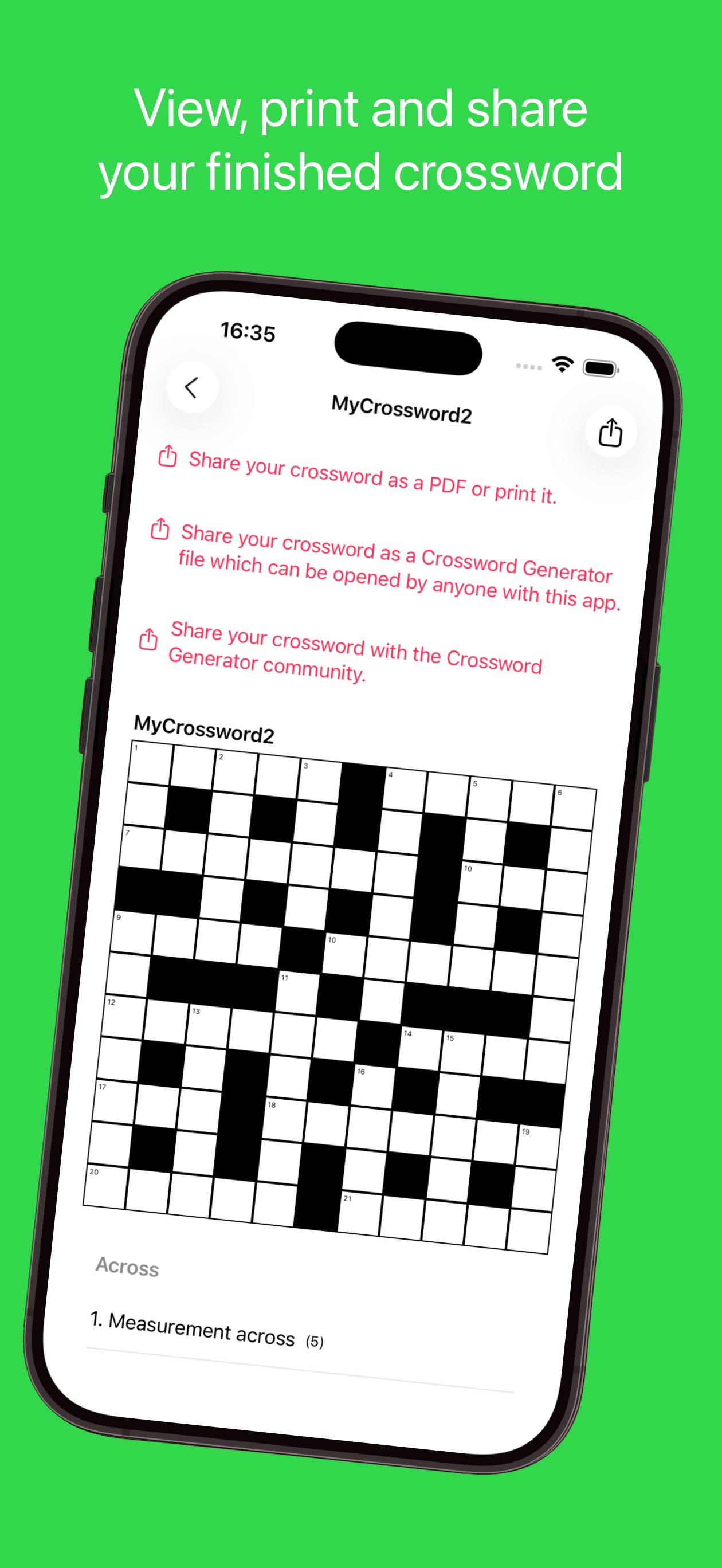 Screenshot 6 of Crossword Generator