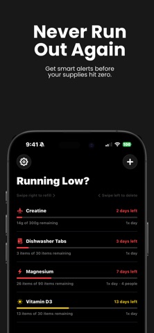 RunningLow?: Supply Tracker Screenshot 2 of 5