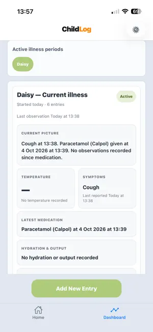 ChildLog screenshot 1