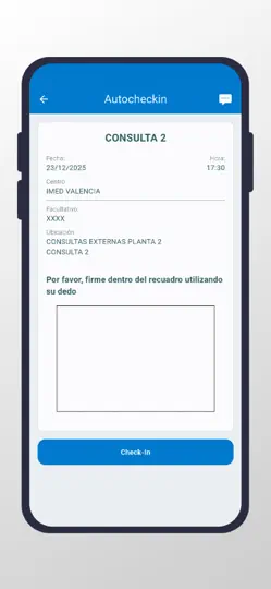 Captura de pantalla de IMED Hospitales en iPhone 4
