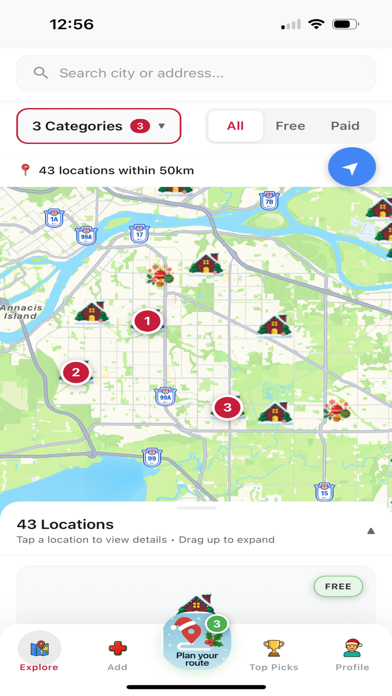 Christmas Light Map screenshot
