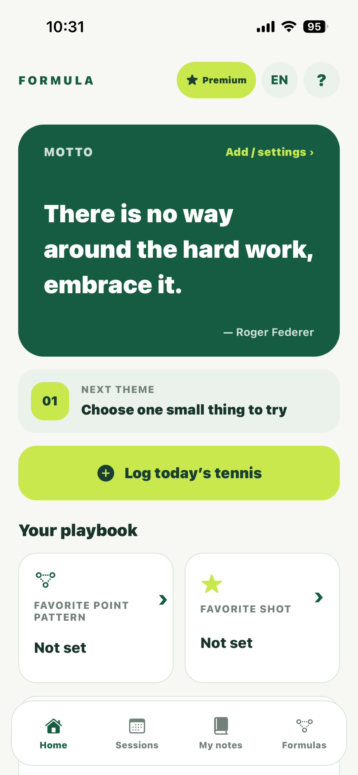 FORMULA: Tennis Playbook