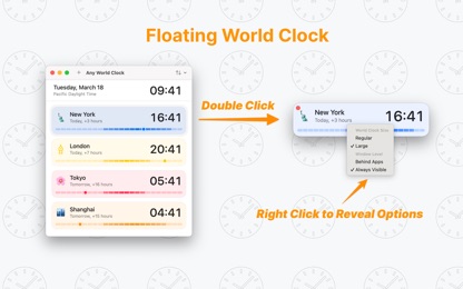 Any World Clock screenshot 2