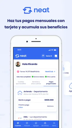 Neat: Pago de cuentas screenshot 1