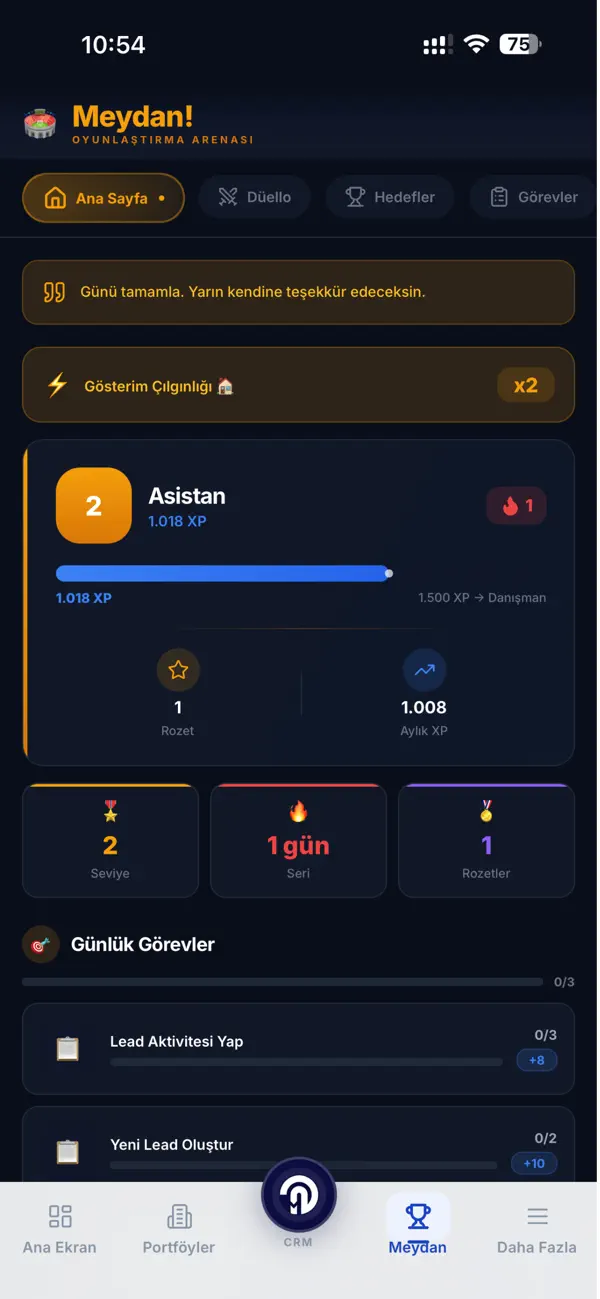 Screenshot #1 pour Arveya Emlak CRM