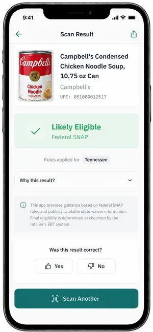 EBT Benefit Scan screenshot 2