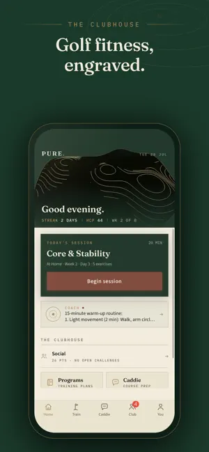 Pure - Golf Fitness screenshot 1