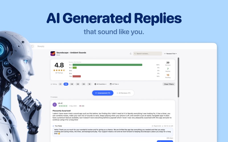 Rewply: Reply to Store Reviews screenshot 2