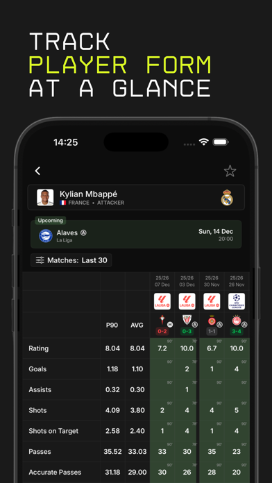 CopaStats: Player Stats App Screenshot 8 of 10