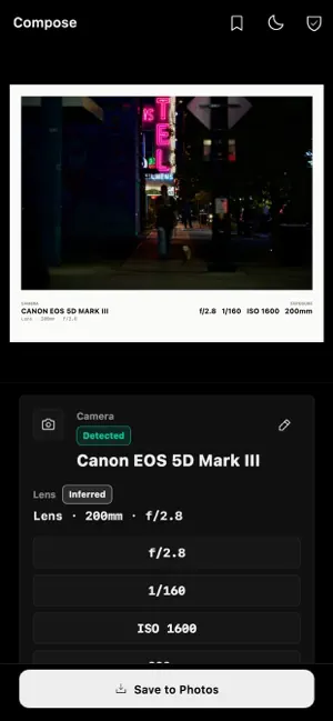 Camera Metadata Border screenshot 4