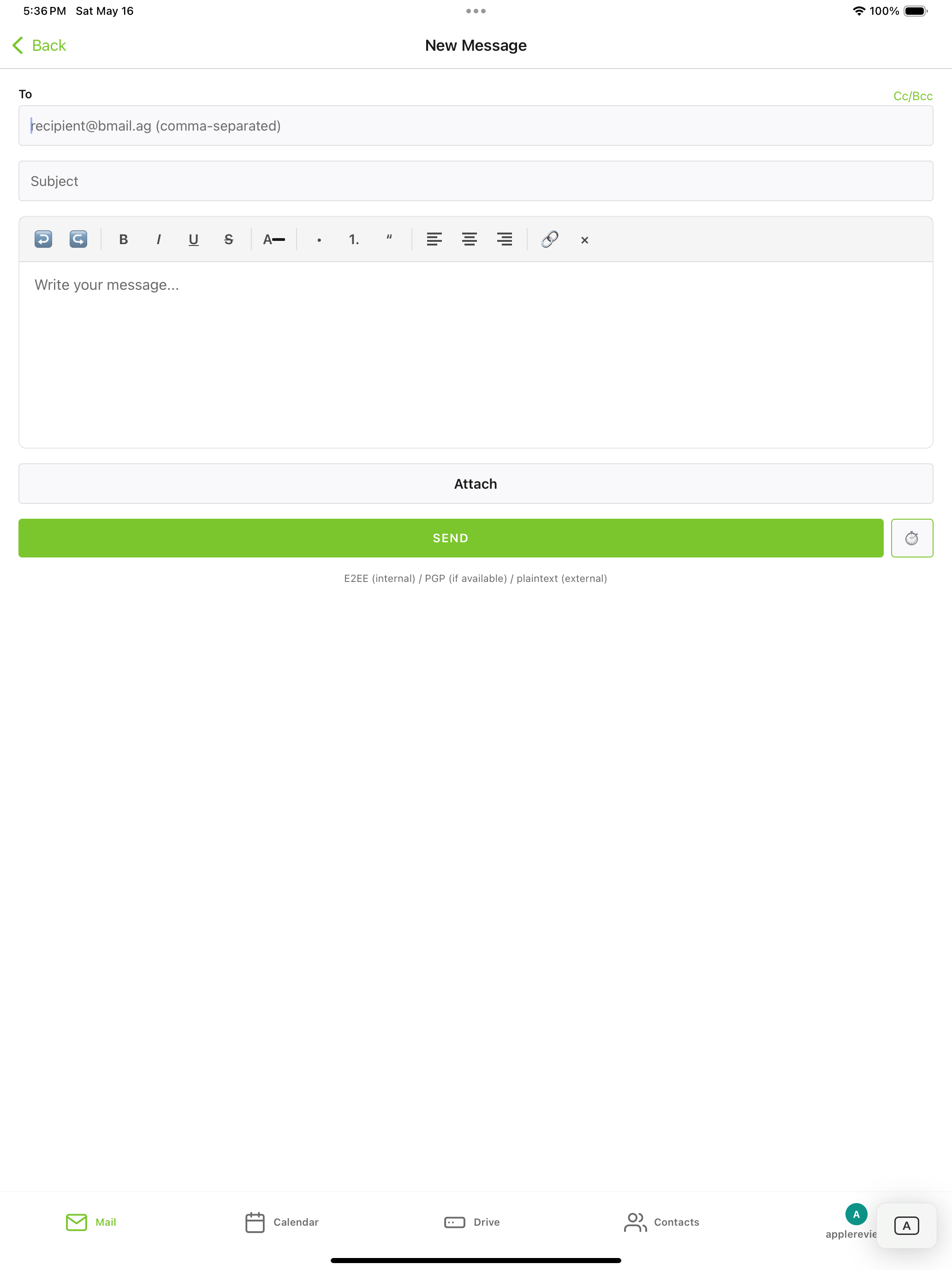 Bmail — Encrypted Email