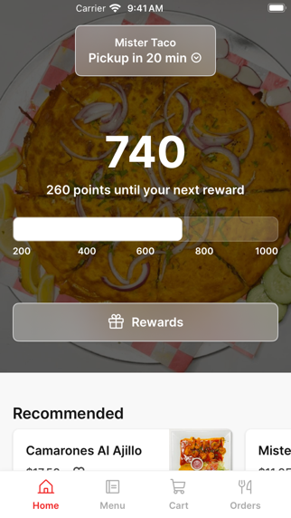 MISTER TACO iPhone screenshot 1 - Food & Drink app