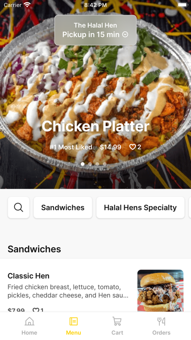 The Halal Hen iPhone screenshot 2 - Food & Drink app
