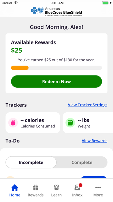 Blue Wellness Rewards Screenshot
