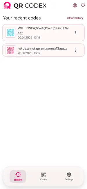 QR CODEX - GENERATE QR CODES screenshot 3