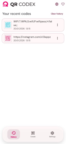 QR CODEX - GENERATE QR CODES Screenshot 3 of 4