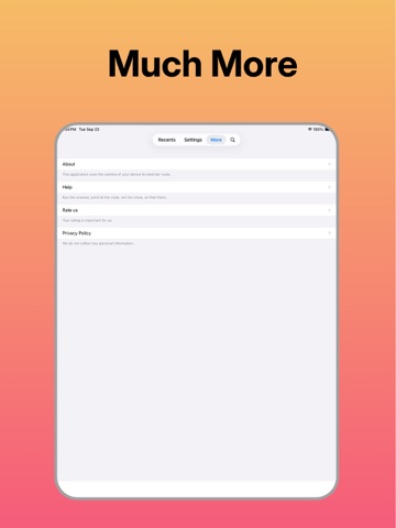 Barcode Scanner-QR Code Scan iPad screenshot
