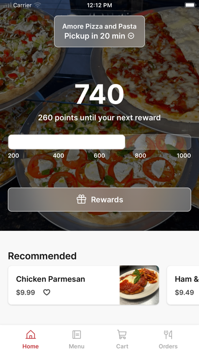 Amore Pizza and Pasta iPhone screenshot 1 - Food & Drink app