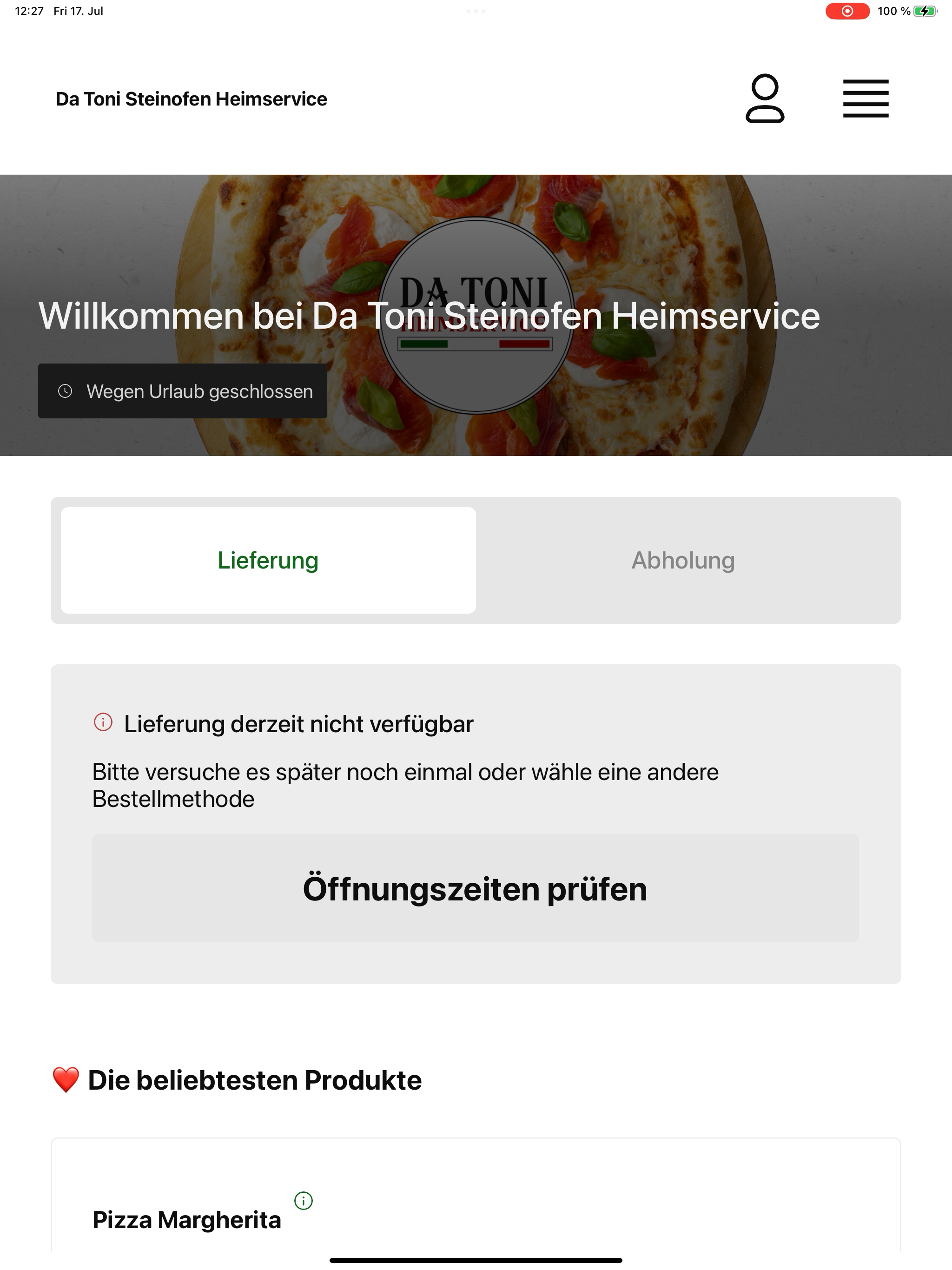 Da Toni Steinofen Heimservice screenshot 13